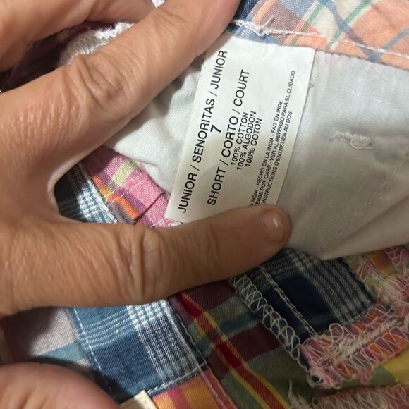 Grane Plaid cotton shorts size 7 - Picture 3 of 4